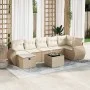 Set de sofás de jardín y cojines 8 piezas ratán sintético beige by , Garden sets - Ref: Foro24-3325614, Price: 570,94 €, Disc...