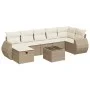 Set de sofás de jardín y cojines 8 piezas ratán sintético beige by , Garden sets - Ref: Foro24-3325614, Price: 570,94 €, Disc...