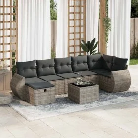 Set de sofás de jardín y cojines 8 piezas ratán sintético gris von , Gartensets - Ref: Foro24-3325616, Preis: 503,14 €, Rabat...