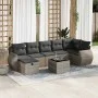 Set de sofás de jardín y cojines 8 piezas ratán sintético gris by , Garden sets - Ref: Foro24-3325616, Price: 502,33 €, Disco...