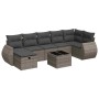 Set de sofás de jardín y cojines 8 piezas ratán sintético gris von , Gartensets - Ref: Foro24-3325616, Preis: 512,83 €, Rabat...