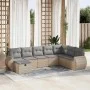 Set de sofás de jardín y cojines 8 piezas ratán sintético beige de , Conjuntos de jardín - Ref: Foro24-3325635, Precio: 510,8...