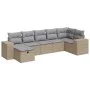 Set sofás de jardín 7 piezas y cojines ratán sintético beige by , Garden sets - Ref: Foro24-3325705, Price: 479,64 €, Discoun...