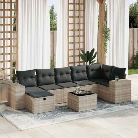 Set de sofás de jardín 8 pzas y cojines ratán sintético gris by , Garden sets - Ref: Foro24-3325718, Price: 555,15 €, Discoun...