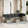 Set de sofás de jardín 8 pzas y cojines ratán sintético gris by , Garden sets - Ref: Foro24-3325718, Price: 567,55 €, Discoun...
