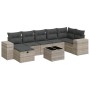 Set de sofás de jardín 8 pzas y cojines ratán sintético gris von , Gartensets - Ref: Foro24-3325718, Preis: 555,15 €, Rabatt: %