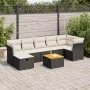 Set de sofás de jardín y cojines 8 piezas ratán sintético negro by , Garden sets - Ref: Foro24-3325766, Price: 450,98 €, Disc...