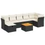 Set de sofás de jardín y cojines 8 piezas ratán sintético negro by , Garden sets - Ref: Foro24-3325766, Price: 450,98 €, Disc...