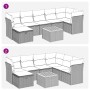 Set de sofás de jardín y cojines 8 piezas ratán sintético gris by , Garden sets - Ref: Foro24-3325770, Price: 477,32 €, Disco...