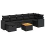 Set de sofás de jardín y cojines 8 piezas ratán sintético negro de , Conjuntos de jardín - Ref: Foro24-3325793, Precio: 495,4...