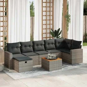Set de sofás de jardín y cojines 8 piezas ratán sintético gris von , Gartensets - Ref: Foro24-3325798, Preis: 479,06 €, Rabat...
