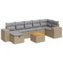 Set de sofás de jardín y cojines 8 piezas ratán sintético beige von , Gartensets - Ref: Foro24-3325881, Preis: 526,30 €, Raba...