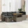Set sofás jardín y cojines 8 pzas ratán sintético acacia gris by , Garden sets - Ref: Foro24-3328005, Price: 475,00 €, Discou...