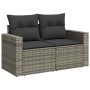 Set sofás jardín y cojines 8 pzas ratán sintético acacia gris by , Garden sets - Ref: Foro24-3328005, Price: 505,05 €, Discou...