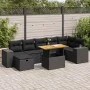 Set sofás jardín y cojines 5 pzas ratán sintético acacia negro von , Gartensets - Ref: Foro24-3328091, Preis: 551,74 €, Rabat...