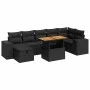 Set sofás jardín y cojines 5 pzas ratán sintético acacia negro von , Gartensets - Ref: Foro24-3328091, Preis: 551,74 €, Rabat...