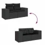 Set sofás jardín y cojines 5 pzas ratán sintético acacia negro von , Gartensets - Ref: Foro24-3328091, Preis: 551,74 €, Rabat...