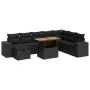 Set sofás jardín y cojines 9 pzas ratán sintético acacia negro by , Garden sets - Ref: Foro24-3328098, Price: 618,95 €, Disco...