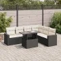 Set de sofás de jardín 7 pzas con cojines ratán sintético negro by , Garden sets - Ref: Foro24-3326327, Price: 465,32 €, Disc...