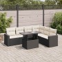 Set de sofás de jardín 7 pzas con cojines ratán sintético negro by , Garden sets - Ref: Foro24-3326327, Price: 475,97 €, Disc...