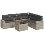 Set de sofás de jardín 7 pzas con cojines ratán PE gris claro by , Garden sets - Ref: Foro24-3326333, Price: 529,96 €, Discou...