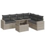 Set de sofás de jardín 7 pzas con cojines ratán PE gris claro de , Conjuntos de jardín - Ref: Foro24-3326333, Precio: 529,52 ...