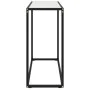 White tempered glass console table 80x35x75 cm by vidaXL, Side tables - Ref: Foro24-322809, Price: 52,72 €, Discount: %