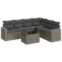 Set de sofás de jardín 7 pzas con cojines ratán sintético gris by , Garden sets - Ref: Foro24-3326331, Price: 477,09 €, Disco...