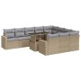 Set de sofás de jardín 11pzas con cojines ratán sintético beige von , Gartensets - Ref: Foro24-3326390, Preis: 792,55 €, Raba...