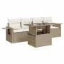 Juego de sofás jardín con cojines 5 pzas ratán sintético beige by , Garden sets - Ref: Foro24-3326399, Price: 434,26 €, Disco...
