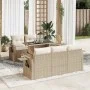 Juego de sofás jardín con cojines 6 pzas ratán sintético beige by , Garden sets - Ref: Foro24-3326409, Price: 576,09 €, Disco...