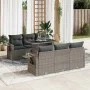 Set de sofás de jardín 7 pzas con cojines ratán sintético gris by , Garden sets - Ref: Foro24-3326421, Price: 519,63 €, Disco...