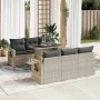 Set de sofás de jardín 7 pzas con cojines ratán PE gris claro von , Gartensets - Ref: Foro24-3326423, Preis: 556,20 €, Rabatt: %