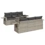 Set de sofás de jardín 7 pzas con cojines ratán PE gris claro von , Gartensets - Ref: Foro24-3326423, Preis: 556,20 €, Rabatt: %