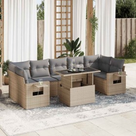 Set de sofás de jardín y cojines 8 piezas ratán sintético beige by , Garden sets - Ref: Foro24-3326440, Price: 588,25 €, Disc...