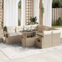 Set de sofás de jardín con cojines 9 pzas ratán sintético beige von , Gartensets - Ref: Foro24-3326449, Preis: 712,88 €, Raba...