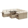 Set de sofás de jardín con cojines 9 pzas ratán sintético beige von , Gartensets - Ref: Foro24-3326449, Preis: 712,88 €, Raba...