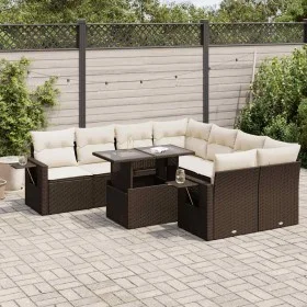 Set de sofás de jardín 9 pzas y cojines ratán sintético marrón von , Gartensets - Ref: Foro24-3326454, Preis: 662,57 €, Rabat...