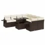Set de sofás de jardín 9 pzas y cojines ratán sintético marrón by , Garden sets - Ref: Foro24-3326454, Price: 662,60 €, Disco...