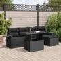 Set de sofás de jardín 6 piezas y cojines ratán sintético negro von , Gartensets - Ref: Foro24-3326456, Preis: 453,86 €, Raba...