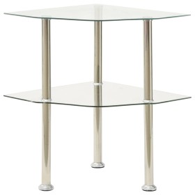 Computer Beistelltisch transparentes Glas 38x38x50 cm von vidaXL, Seitentische - Ref: Foro24-322793, Preis: 33,03 €, Rabatt: %