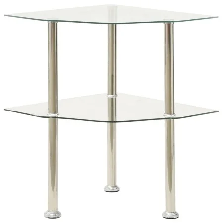 Computer side table with transparent glass, 38x38x50 cm. by vidaXL, Side tables - Ref: Foro24-322793, Price: 32,38 €, Discoun...