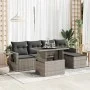 Set de muebles de jardín 6 pzas y cojines ratán sintético gris von , Gartensets - Ref: Foro24-3326461, Preis: 410,59 €, Rabat...