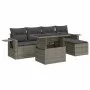 Set de muebles de jardín 6 pzas y cojines ratán sintético gris von , Gartensets - Ref: Foro24-3326461, Preis: 410,59 €, Rabat...