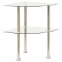 Computer side table with transparent glass, 38x38x50 cm. by vidaXL, Side tables - Ref: Foro24-322793, Price: 33,03 €, Discoun...