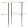 Computer side table with transparent glass, 38x38x50 cm. by vidaXL, Side tables - Ref: Foro24-322793, Price: 32,38 €, Discoun...