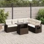 Juego de sofás de jardín 7 piezas con cojines ratán PE marrón by , Garden sets - Ref: Foro24-3326494, Price: 517,90 €, Discou...