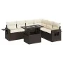 Juego de sofás de jardín 7 piezas con cojines ratán PE marrón by , Garden sets - Ref: Foro24-3326494, Price: 517,90 €, Discou...