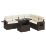 Juego de sofás de jardín 7 piezas con cojines ratán PE marrón by , Garden sets - Ref: Foro24-3326494, Price: 525,53 €, Discou...