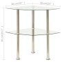 Computer side table with transparent glass, 38x38x50 cm. by vidaXL, Side tables - Ref: Foro24-322793, Price: 33,03 €, Discoun...